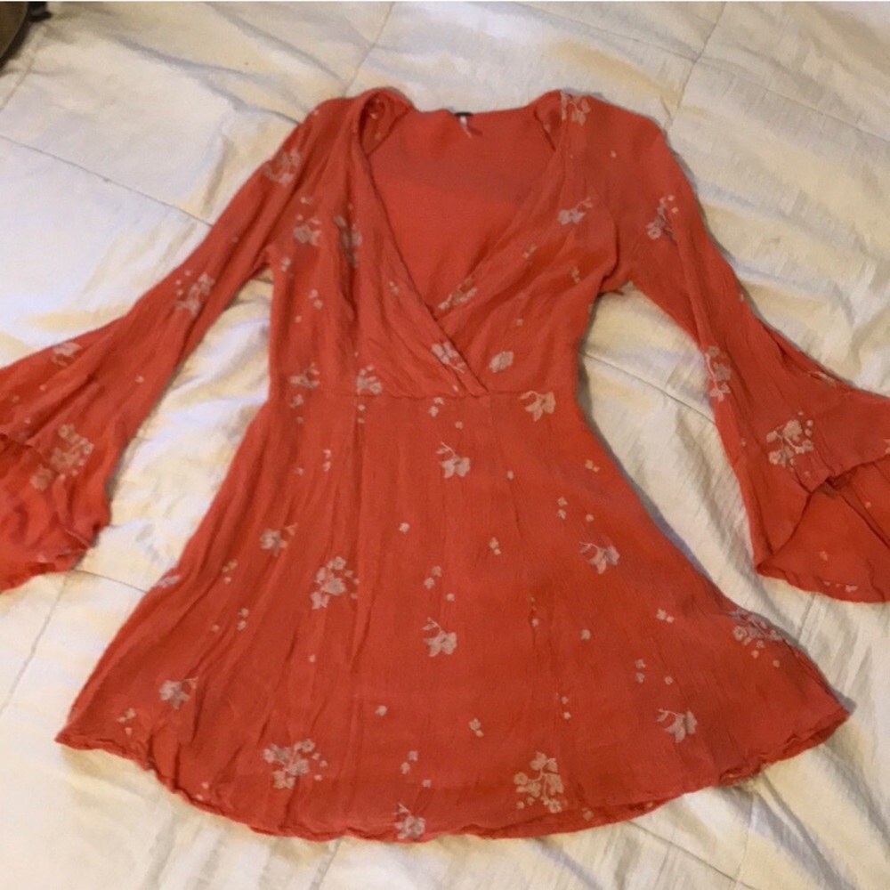 Free people jasmine dress papaya size 2 - Picture 2 of 4